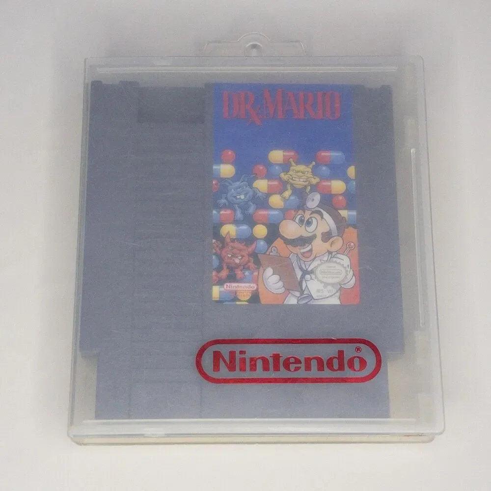 Dr. Mario (Nintendo NES) Authentic Game Cartridge with Manual & Clamshell Case